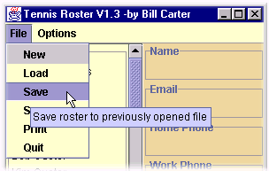 Save roster file