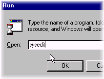 This brings up the sysedit utility.